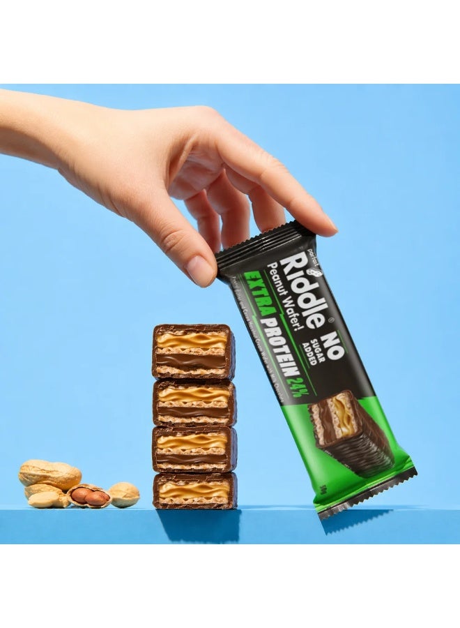 dovember Packet Riddle Wafer with Peanut Butter, Cocoa Cream & Hazelnut, No added sugar – High protein (12g) – Suitable for dieters., Sugar Free 15*50 g - Image 4