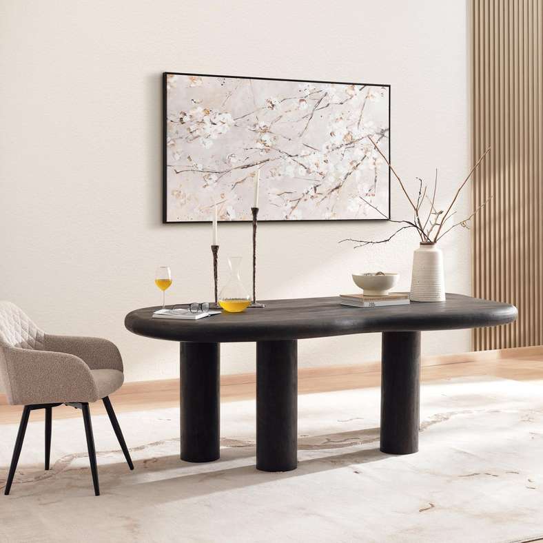 Pan Home HARPER 6 SEATER DINING TABLE WOOD - BROWN - Image 1