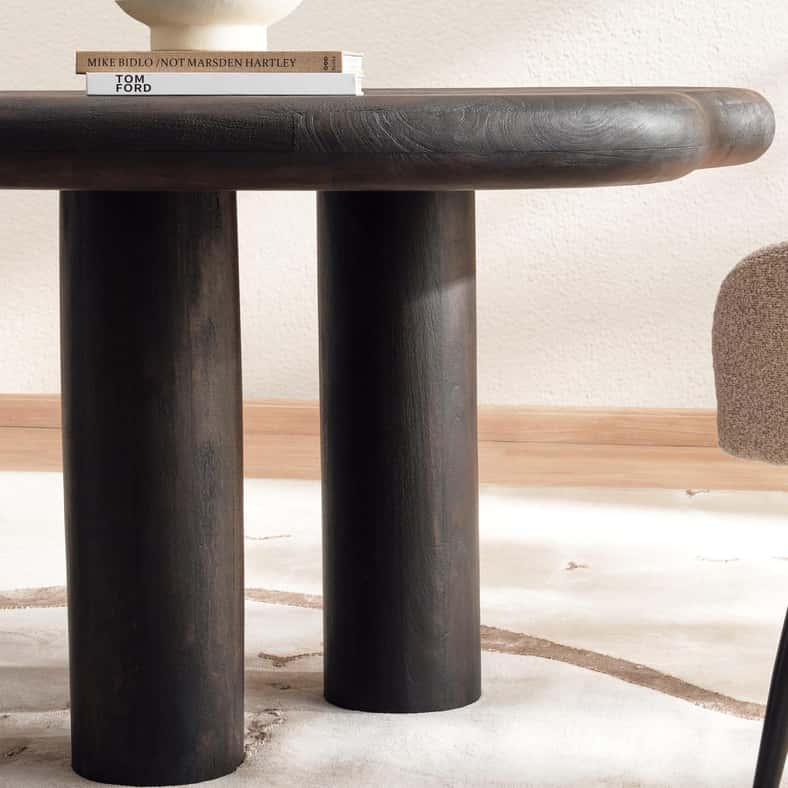 Pan Home HARPER 6 SEATER DINING TABLE WOOD - BROWN - Image 4