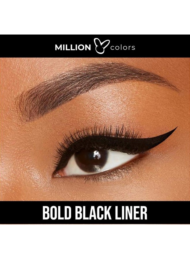 Million Colors Wing Master Eyeliner Matte Waterproof Color Liquid Eyeliner Quick Dry Smudge Proof Long Lasting Eye Makeup Black 5 Ml - Image 3