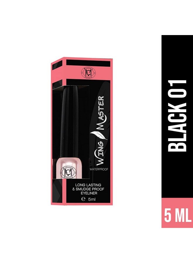 Million Colors Wing Master Eyeliner Matte Waterproof Color Liquid Eyeliner Quick Dry Smudge Proof Long Lasting Eye Makeup Black 5 Ml - Image 2