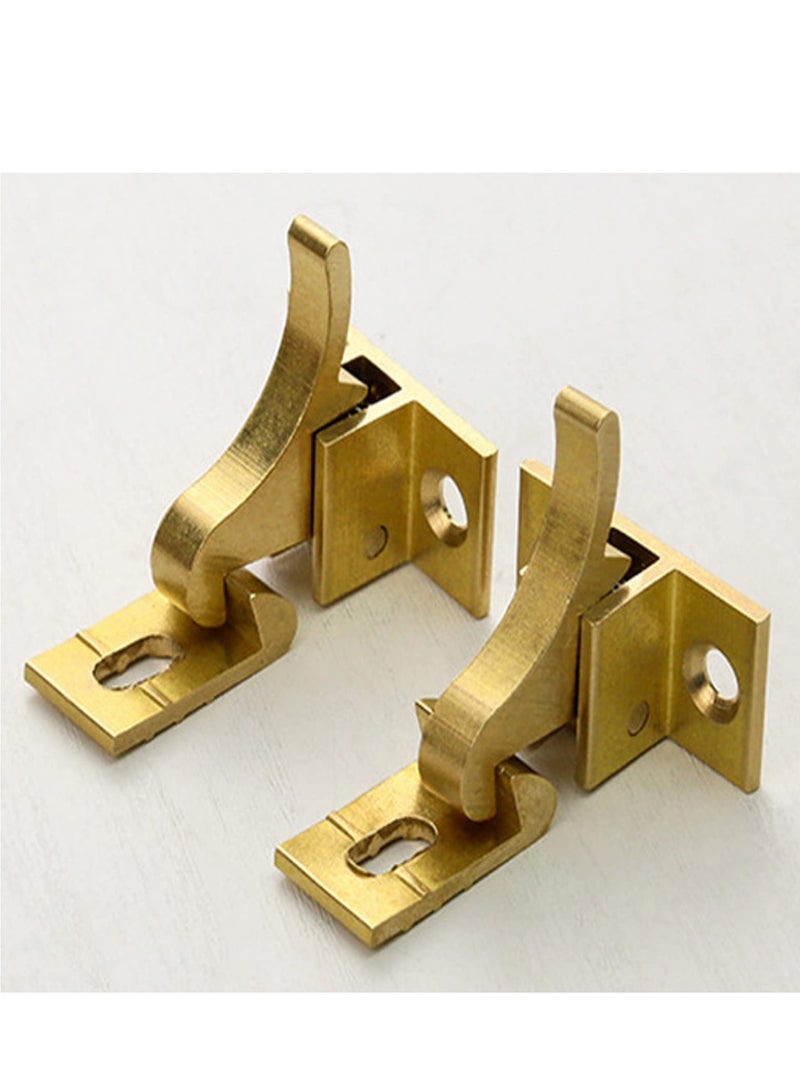 Heavy Duty Brass Elbow Latch Catch for Cabinets Windows and Doors 4 Pack with Mounting Screws Ideal for Home and Office Use - Image 5