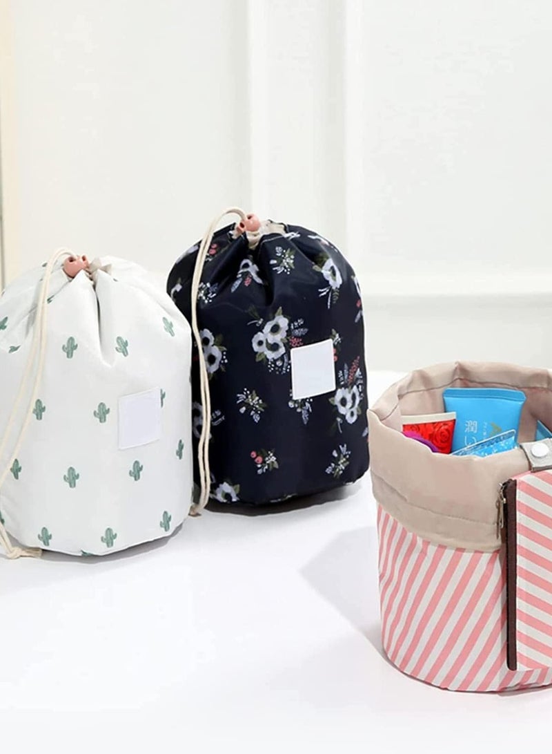 Y&D Lazy Drawstring Magic Cosmetic Pouch Bag, Fashion Portable Toiletry Kit Organizer, Travel Organizer Makeup Large Capacity Waterproof (U)  - Image 3