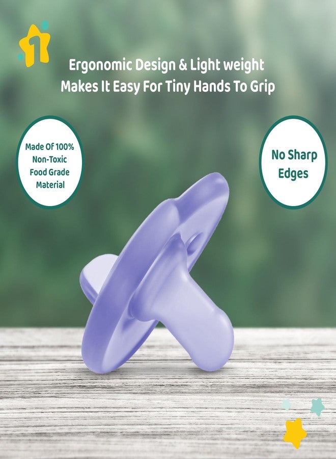 1st Step Silicone Pacifier for Babies (Pack of 1, Blue) - Image 3
