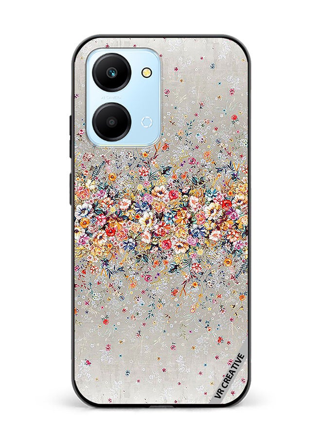 VR CREATIVE Protective Case Cover For Honor Play7T Digital Floral Garland Design Multicolour - Image 1
