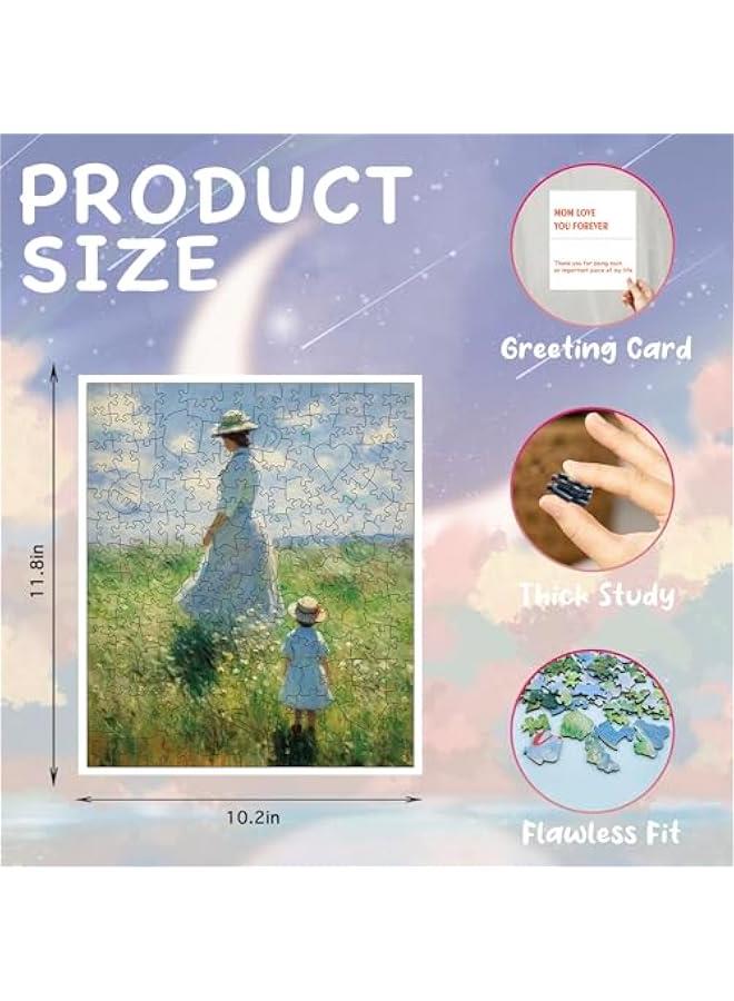 Wooden Puzzles for AdultsJigsaw Puzzles 200 Pieces,Gifts for Mom from Daughter Son Kids,Unique Gifts for Mom with Gift Boxes  Cards(11.8x10.2 Inch), MQJ-2 - Image 2
