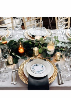 Excefore 12Pcs Gold Votive Candle Holders for Table - Glass Votives Gold Candle Holder - Candle Holder for Wedding Centerpieces & Party Decorations Valentine's Table Decor  - Image 5