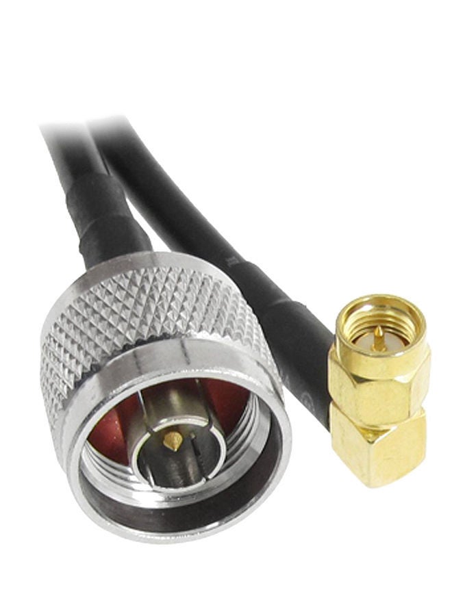 NIBEMINENT N Male To SMA Right Angle Coax Adapter RF RG58 Pigtail Cable Black