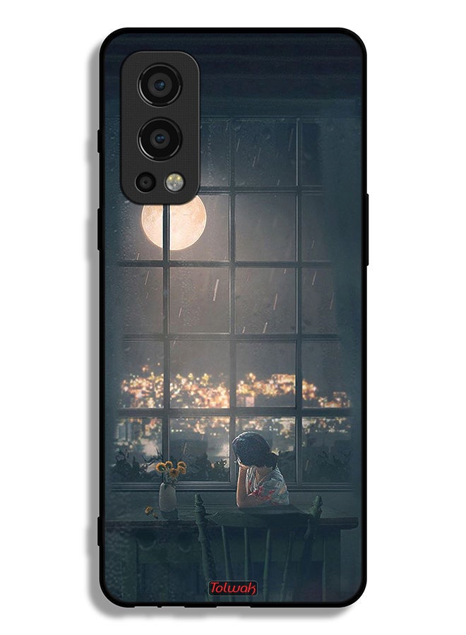 Tolwak OnePlus Nord 2 5G Protective Case Cover Looking At Moon Art - Image 2