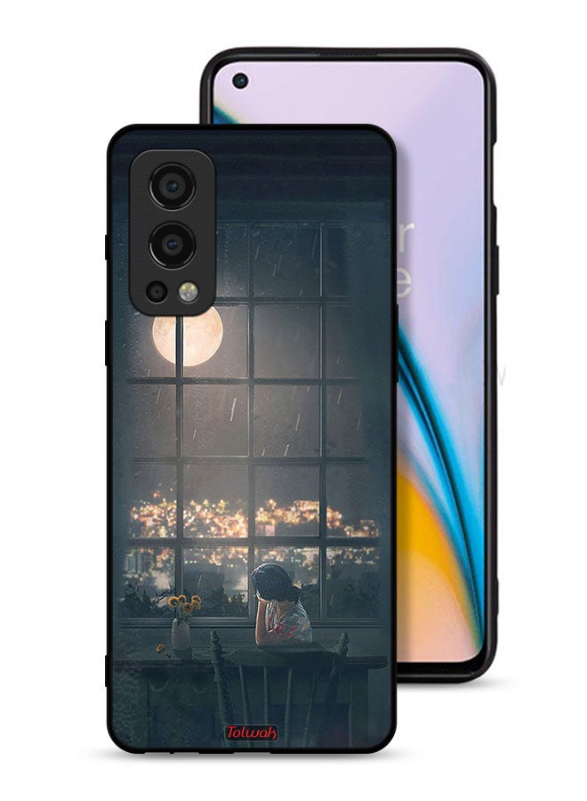 Tolwak OnePlus Nord 2 5G Protective Case Cover Looking At Moon Art - Image 1