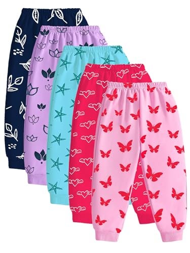 Kuchipoo Baby Girl Cotton Blend Regular Fit Pyjamas - Pack of 5 (Multicolor, 18-24 Months, PAJ-152) - Image 1