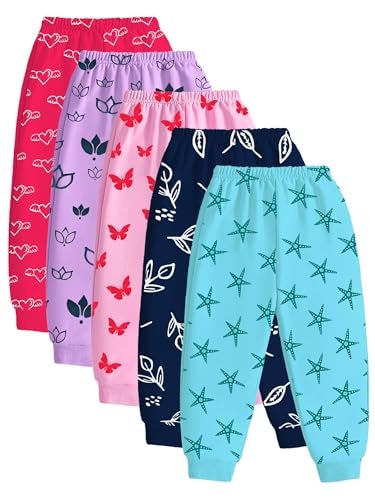 Kuchipoo Baby Girl Cotton Blend Regular Fit Pyjamas - Pack of 5 (Multicolor, 18-24 Months, PAJ-152) - Image 2