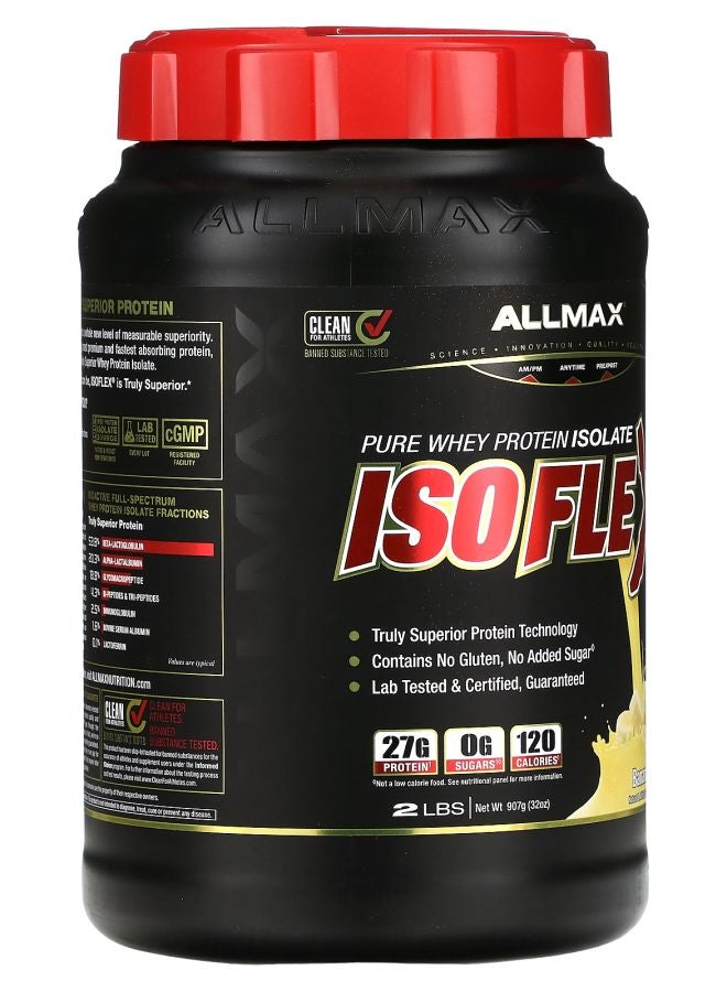 Allmax ISOFLEX® Pure Whey Protein Isolate Banana 2 lbs (907 g) - Image 2