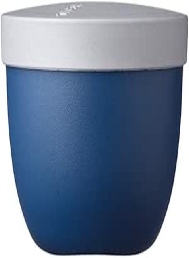 Mepal - Snackpot Ellipse - Practical container for storing and transporting food - Freezer safe - Dishwasher safe - 350 ml - Nordic Denim