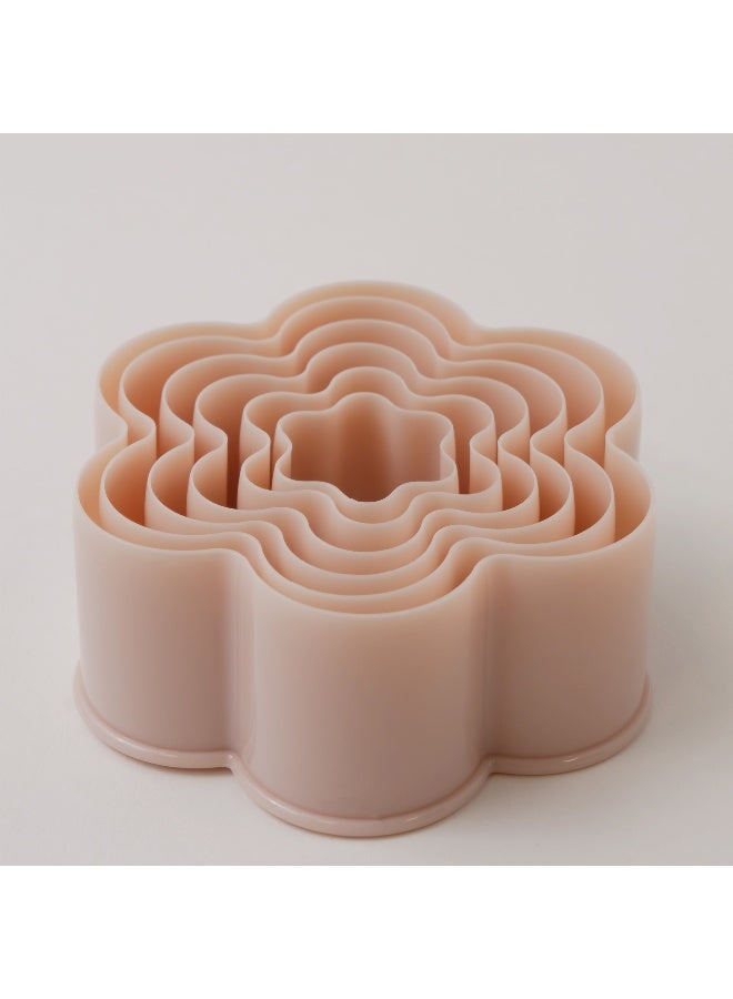 ألبرتو طقم قطاعات بسكويت 6 قطع بتصميم وردة، كريمي - Image 2