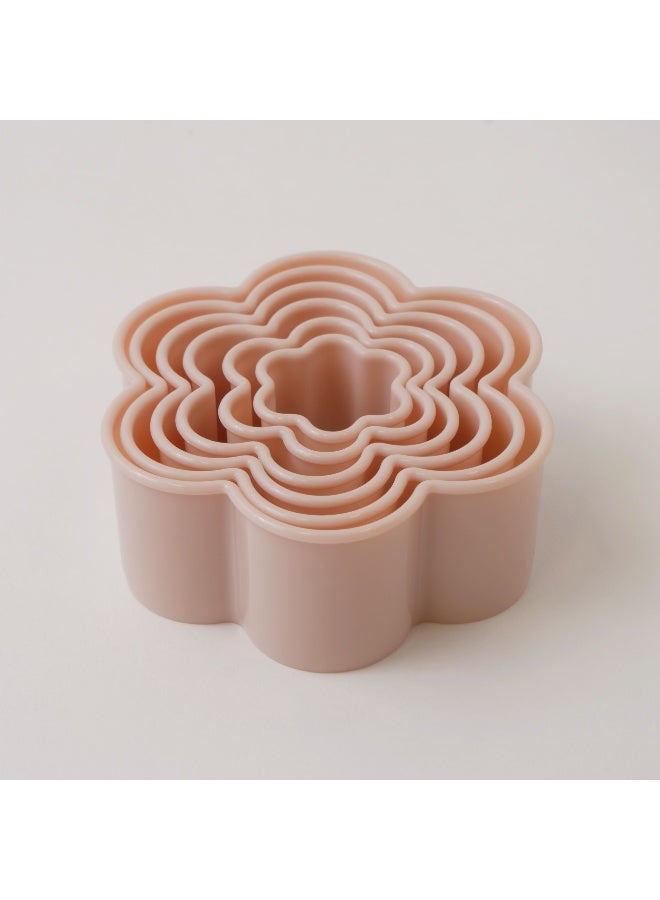 ألبرتو طقم قطاعات بسكويت 6 قطع بتصميم وردة، كريمي - Image 1