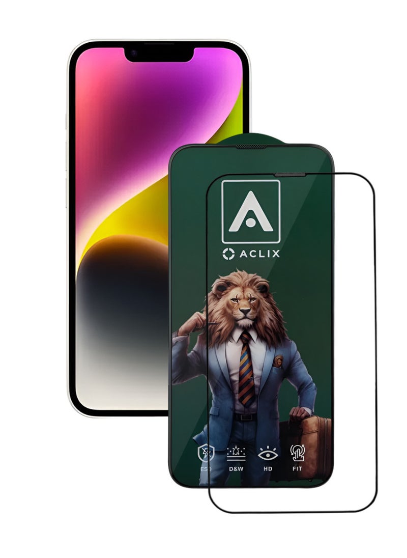 ACLIX Antistatic ESD Dustproof Premium Quality High Definition Tempered Glass Screen Protector Designed For  iPhone 14 Plus - Image 1