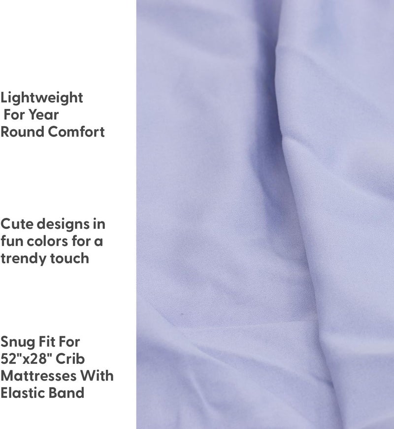 The Peanut Shell The Peanutshell 4Pack Fitted Crib Sheet Set  Super Soft  Breathable Baby Girl Crib Sheets Nursery Decor Fit for Standard Mattress Cover Ocean Girl - Image 3