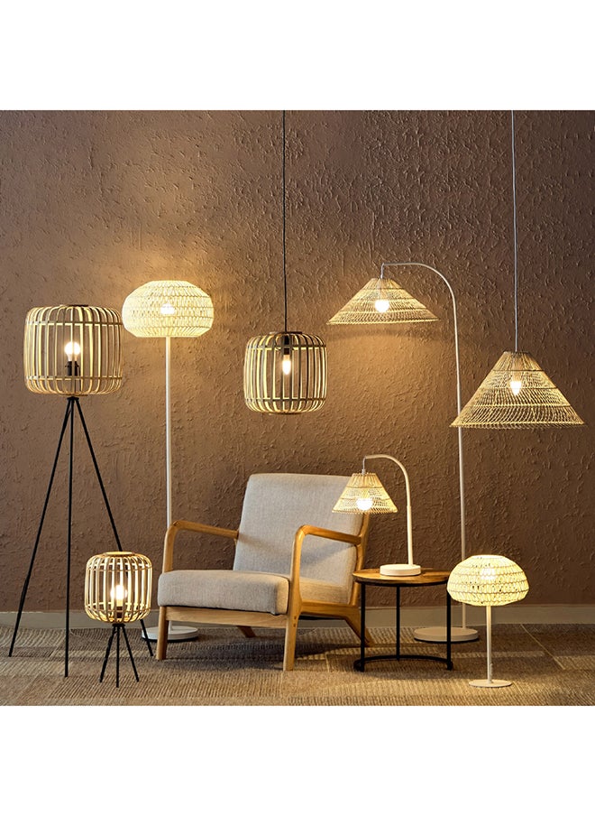 Stark Metal Table Lamp with Paper Rope Shade 30 x 48 x 30 cm