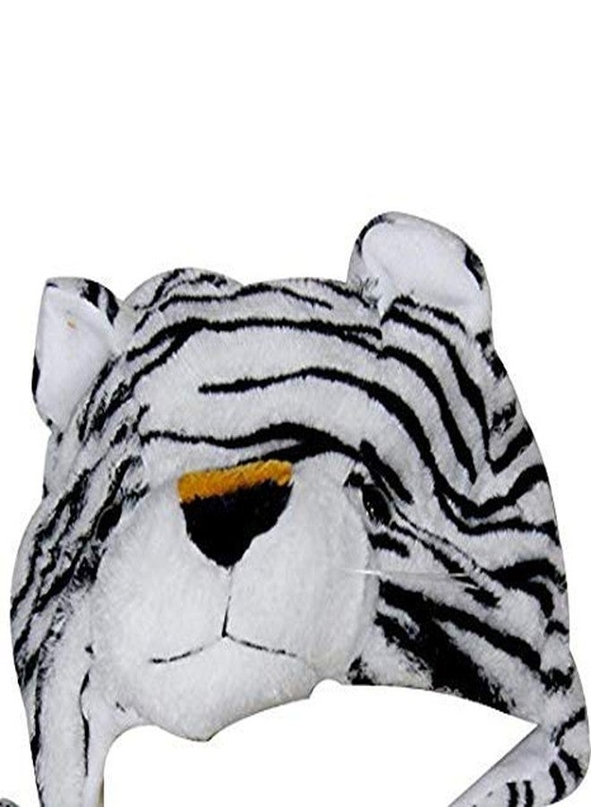 Malvina Soft Faux Fur Plush Stuffed Cute Animal Costume Cap with Toy Hood for Boys and Girls (Free Size) White - Image 2
