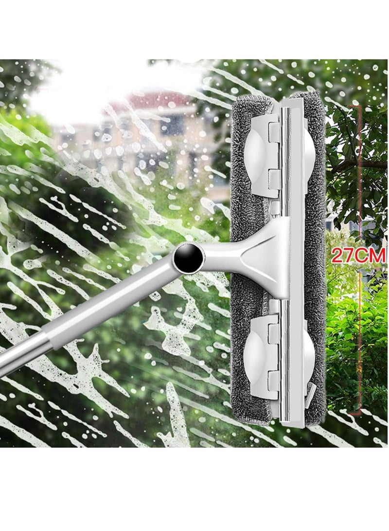 Excefore Telescopic Rod Glass Washing Cleaning Mop Windows Wiper Tool Washer Long Handle Brush Window Cleaner Product for Household - Image 5