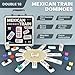 Queensell Mexican Train Dominoes Set with Numbers Double 18 Dominos Set for Adults and Kids Mexican Dominoes Train Game Night Games for Adults with Wooden Hub and Aluminum Case - Image 4