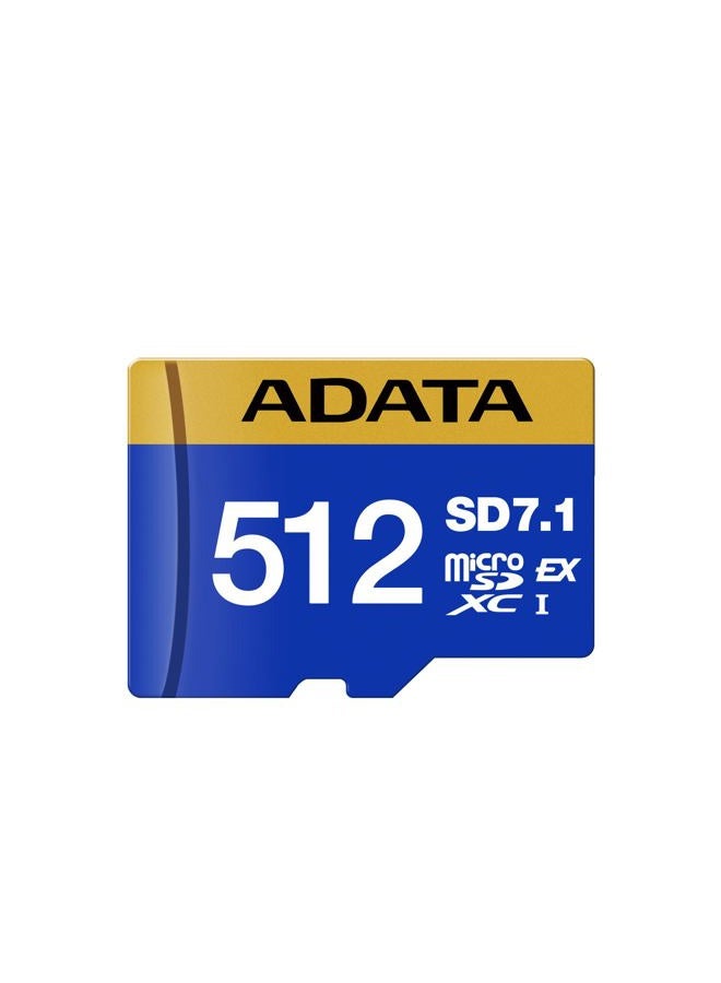 512GB Premier Extreme microSDXC SD7.1 Express Card for Nintendo Switch 2, PCIe Gen3 x1 / U3 / C10 / V30, Up to 800/700 MB/s, 4K Video Recording, Compatible w/ASUS ROG Ally (UD512GEX3L1-C)