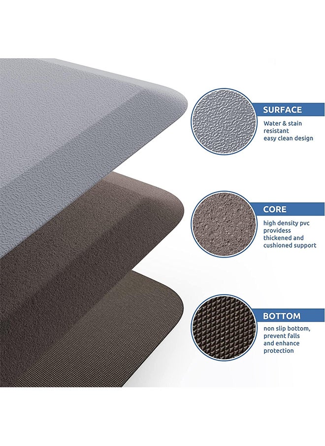 Hihonor - Kitchen Floor Mat,Anti-Fatigue Feet,Waterproof and Oil-Proof Material,Kitchen Floor Mat in Front of the Sink,Washable,Suitable for Kitchen/Laundry Room(Gray,44x120cm) - Image 1