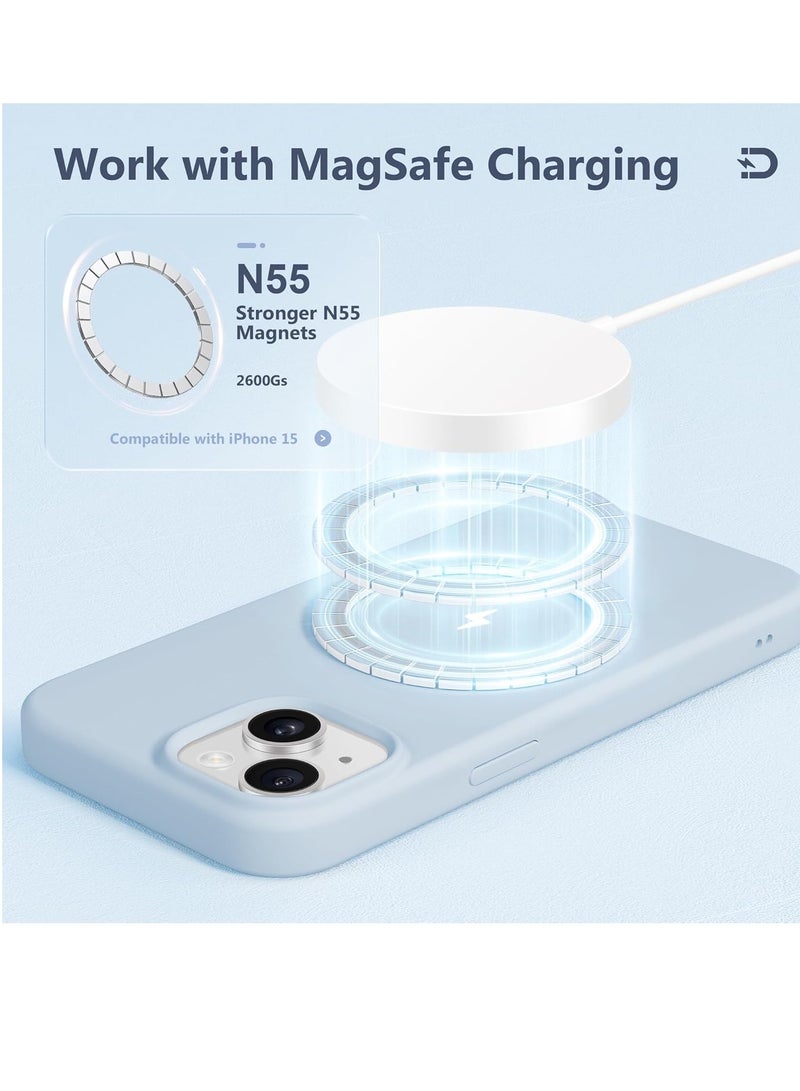 غطاء موبايل آيفون 15: حماية من السيليكون السائل الناعم، مضاد للخدش وصدمات، غطاء خلفي رفيع مع قبضة مريحة وتشطيب مضاد لبصمات الأصابع - Image 4