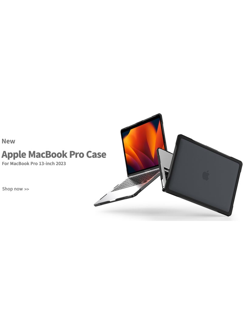 Rock Pow MacBook Pro 13 Inch Case 2022 2020 M1 A2338/ A2289/ A2251, Heavy Duty Hard Shell Dual Layer Protective Cover with Kickstand for MacBook Pro New 13-inch Retina with Touch ID -Grey  - Image 5