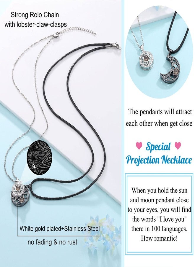 UPROMI Couples Gift Ideas, Matching Necklace for Couple Gifts I Love You Couples Stuff Cute Birthday Anniversary Sweetest Wedding Christimas Valentines Day Gifts for Him Her Boyfriend Girlfriend - Image 4
