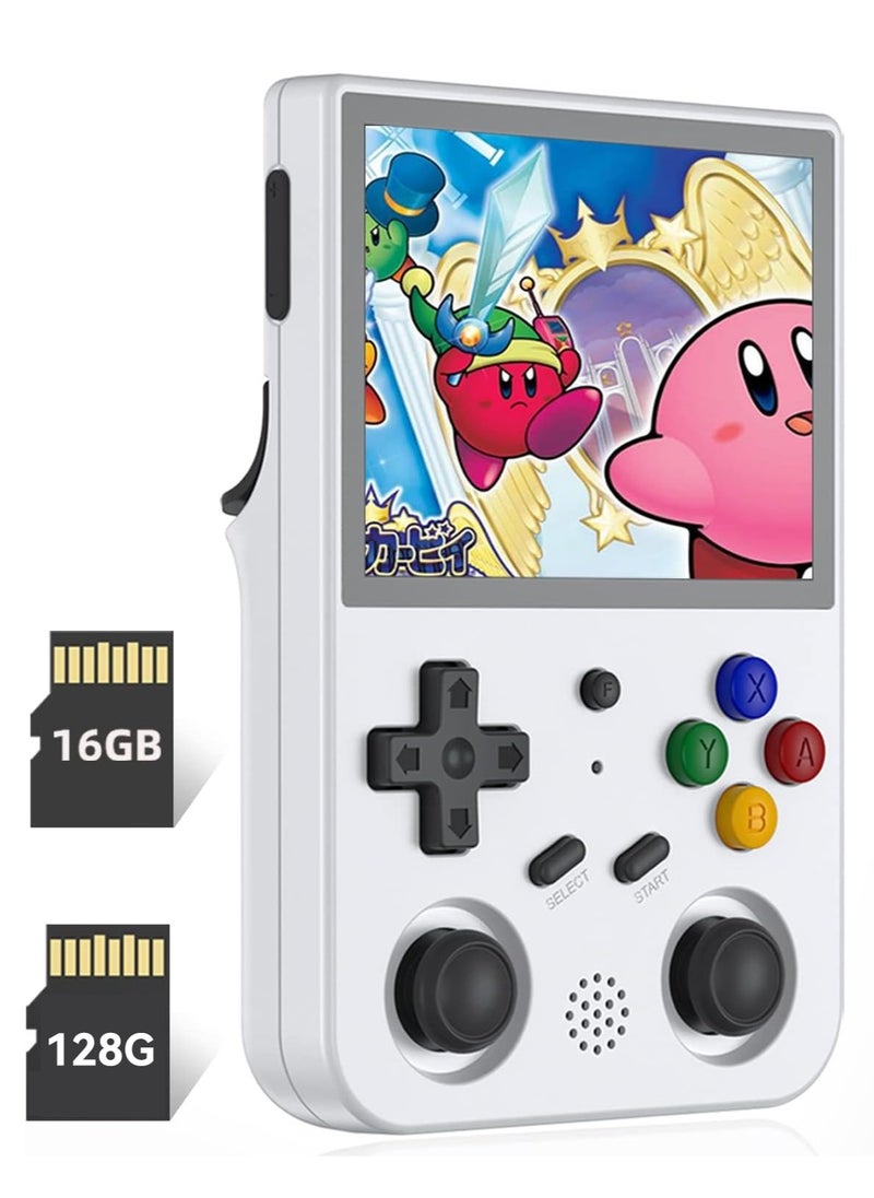 ANBERNIC  RG353V Retro Handheld Game with Dual OS Android 11 and Linux, RG353V with 64G TF Card Pre-Installed 4452 Games Supports 5G WiFi 4.2 Bluetooth (White, 128G)  - Image 1