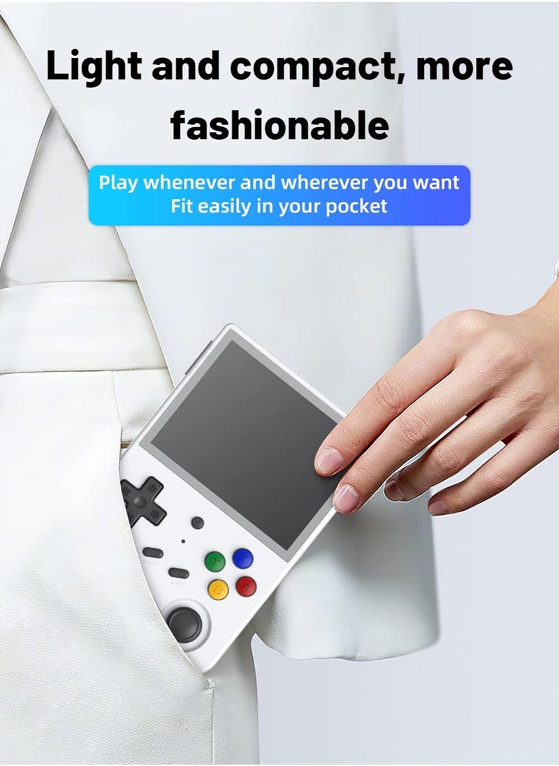 ANBERNIC  RG353V Retro Handheld Game with Dual OS Android 11 and Linux, RG353V with 64G TF Card Pre-Installed 4452 Games Supports 5G WiFi 4.2 Bluetooth (White, 128G)  - Image 2