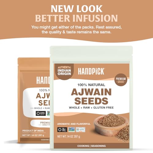 HANDPICK Ajwain Seeds 397g14oz Whole Carom Seeds  Vegan Gluten free Non GMO  Raw Carom Bishops Indian Origin  Packed in Resealable Ziplock Pouch - Image 5