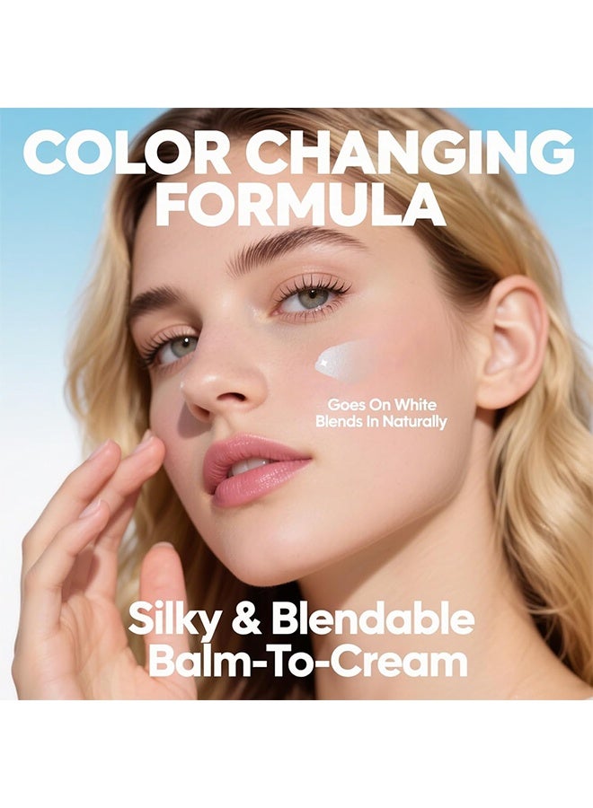 zephoco Color Changing Foundation Stick, V - Color-Changing Foundation Stick With Concealer, Medium To Full Coverage Cream Stick Hydrating Makeup, Dual-Ended With Soft Brush For Flawless Look, Portable & Travel-Friendly (Ivory White) - Image 3