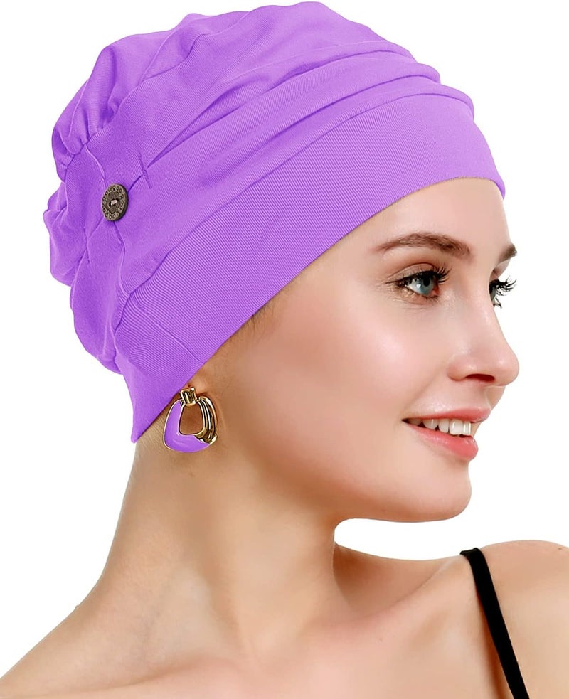 osvyo Cotton Chemo Turbans for Women Cancer Hairloss hat - Cotton Lightweight Headwear Sealed Packaging - Image 1