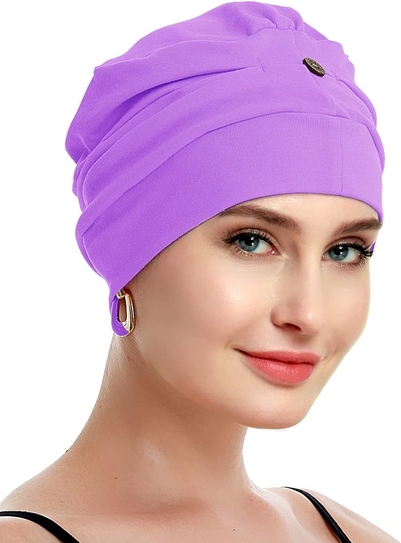 osvyo Cotton Chemo Turbans for Women Cancer Hairloss hat - Cotton Lightweight Headwear Sealed Packaging - Image 3