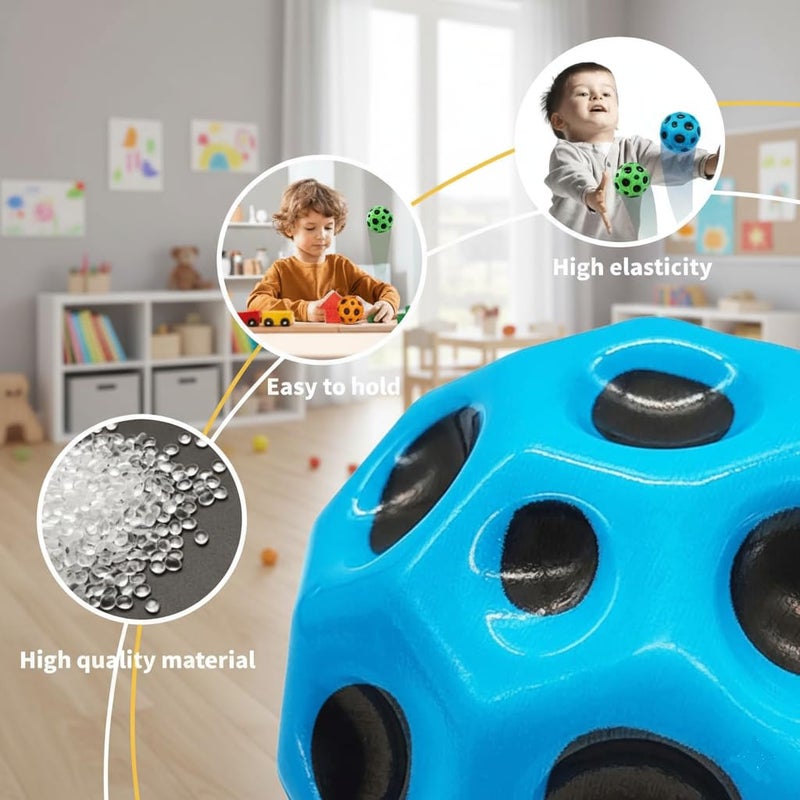 ENORME 4 Pcs Bouncy Ball for Kids | Colorful Rubber Jumping Balls for Indoor & Outdoor Play | Fun, Safe & Durable Toy Balls for Boys & Girls - (Pack of - 1) - Image 3