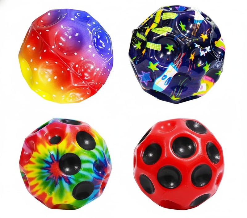 ENORME 4 Pcs Bouncy Ball for Kids | Colorful Rubber Jumping Balls for Indoor & Outdoor Play | Fun, Safe & Durable Toy Balls for Boys & Girls - (Pack of - 1) - Image 1