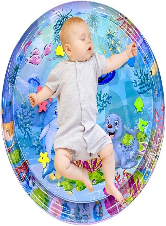 Evona Baby Kids Circle Water Play Mat l Toy Gift Activity Play Mat | Newborn Baby Essentials | Water-Filled Activity Mat | Baby Gifts l Tummy Time Baby Water Mat Toy For Newborn Baby Boy Girl Round Mat - Image 3