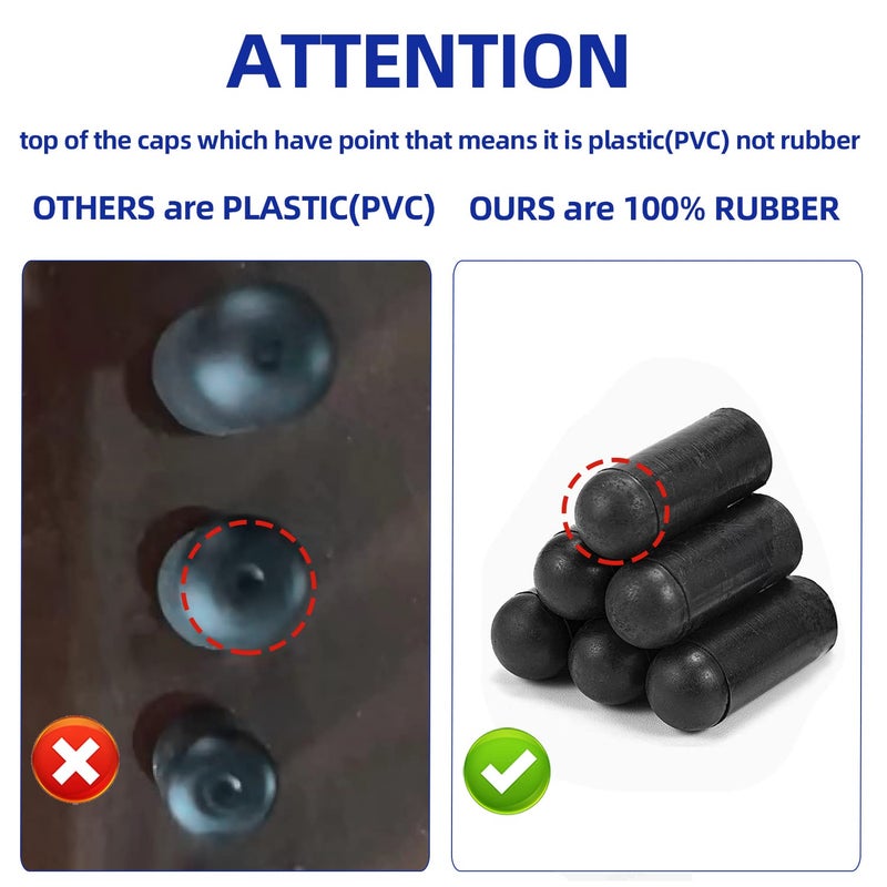 Easily Rubber Vacuum Caps Plug Kit, 63 PCS Assorted Vacuum Plugs Hose End Caps Assortment Kit for Carburetor, Manifold, Automotive 3/16'' 5/16" 7/32" 1/4" 5/32'' 3/8'' 1/8â€œ - Image 3