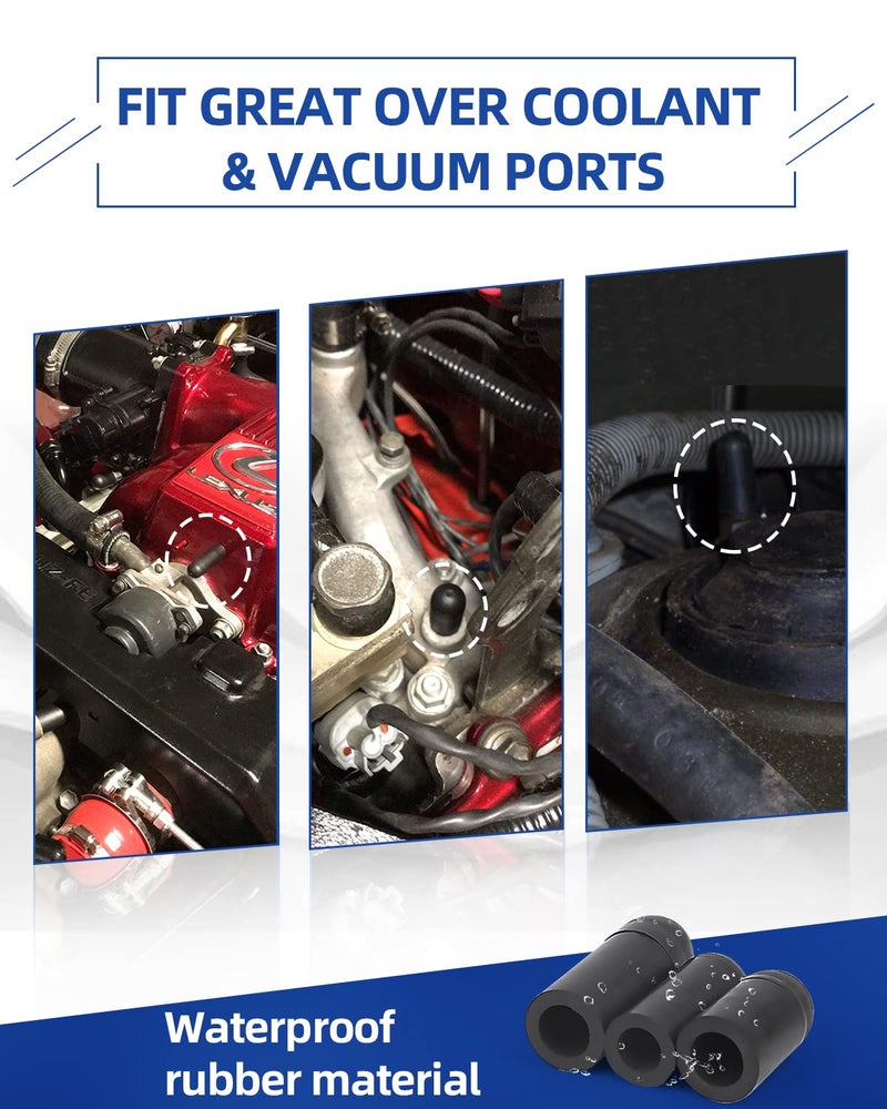 Easily Rubber Vacuum Caps Plug Kit, 63 PCS Assorted Vacuum Plugs Hose End Caps Assortment Kit for Carburetor, Manifold, Automotive 3/16'' 5/16" 7/32" 1/4" 5/32'' 3/8'' 1/8â€œ - Image 5