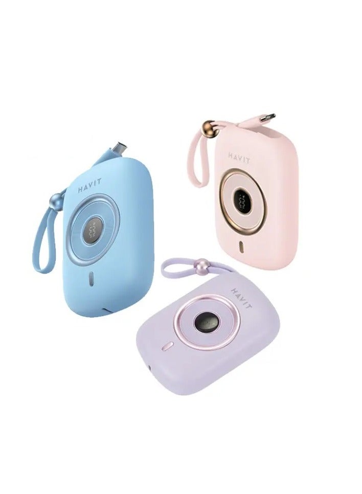 هافيت باور بانك هافيت فاست PB5214، 10000 مللي أمبير/ساعة، PD، 35 واط، 2 في 1، أزرق - Image 5