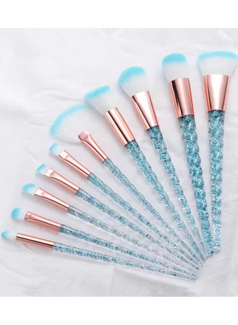 جلوسكي فرشاة ماكياج يونيكورن مجموعات ماكياج مؤسسة مسحوق مستحضرات التجميل بلوش ظلال العيون النساء الجمال براق ماكياج أدوات الفرشاة - Image 2