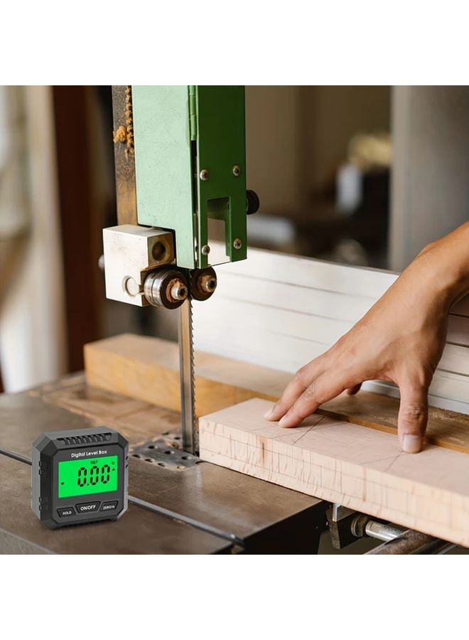 Black Digital Angle Finder with LCD Backlight Magnetic Base and Zero Function - Image 5