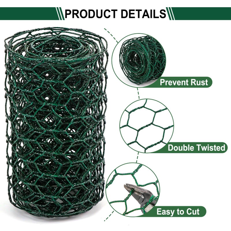 West Bay Floral Wire Netting, 4 x 118 Inch Mesh Netting with Plier, Protect Plant & Decorate Flower Arch, DIY Craft - Image 2