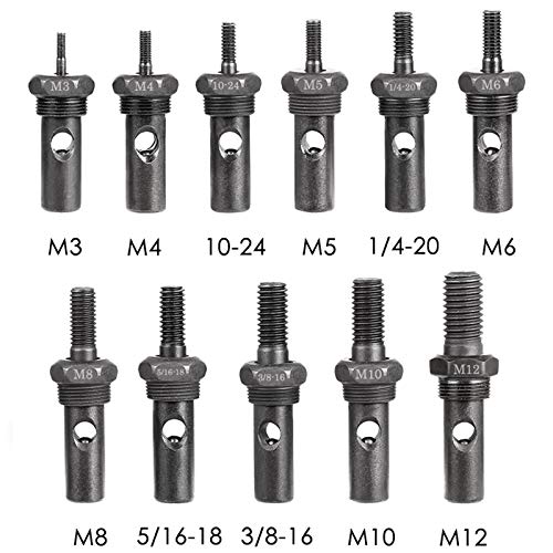 WETOLS أداة استبدال براغي ريفيت نوت WETOLS 11 قطعة من WE882/WE889، مجموعة ملحقات أداة ريفيت نوت M3 M4 M5 M6 M8 M10 M12، 10-24، 1/4-20، 5/16-18، 3/8-16، قطع غيار أداة ريفيت نوت - Image 2