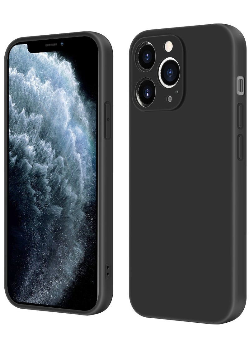 INFOSUN INFOSUN Compatible with apple iPhone 11 Pro Max Full Coverage for Protective Case, Ultra Slim Soft Silicone Gel TPU Cover, Matte Surface Ultra-Thin Case, for iPhone 11 Pro Max (Black)  - Image 1