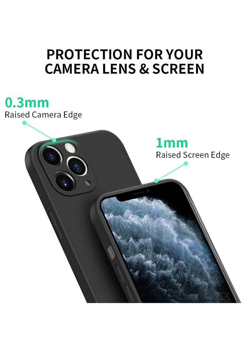 INFOSUN INFOSUN Compatible with apple iPhone 11 Pro Max Full Coverage for Protective Case, Ultra Slim Soft Silicone Gel TPU Cover, Matte Surface Ultra-Thin Case, for iPhone 11 Pro Max (Black)  - Image 4