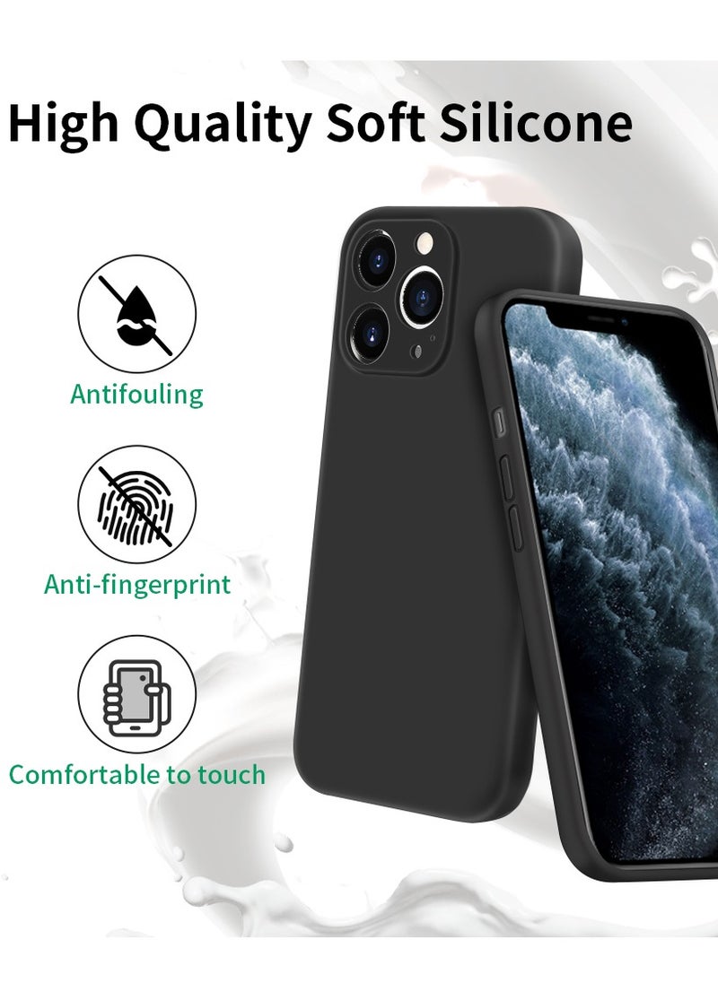 INFOSUN INFOSUN Compatible with apple iPhone 11 Pro Max Full Coverage for Protective Case, Ultra Slim Soft Silicone Gel TPU Cover, Matte Surface Ultra-Thin Case, for iPhone 11 Pro Max (Black)  - Image 3